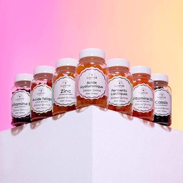 Lashile B. Gummies acide hyaluronique vegan (60 unités)
