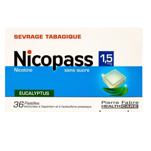 Pastilles à sucer 1,5mg eucalyptus sans sucre 36