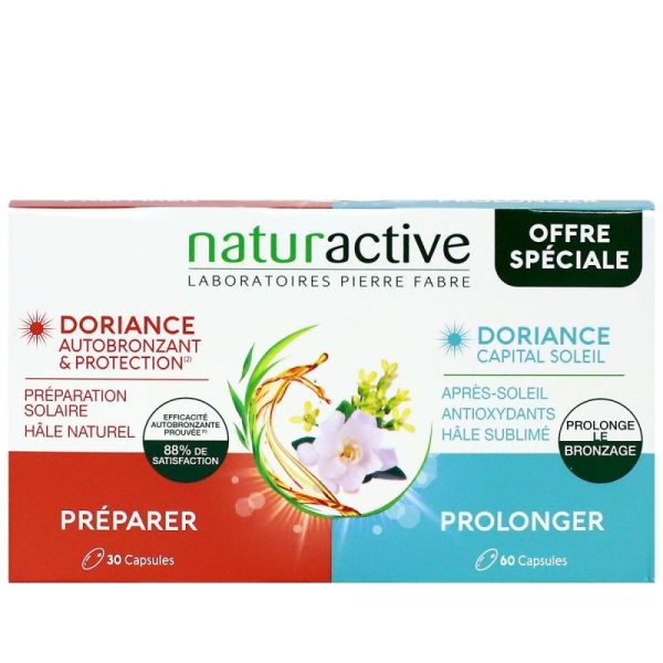 Naturactive - Doriance autobronzant & protection (30 capsules) et Doriance capital soleil (60 capsules)
