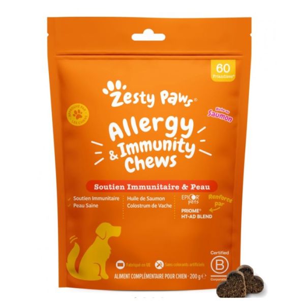 Zesty paws - 60 friandises pour le soutien immunitaire & peau pour CHIEN
