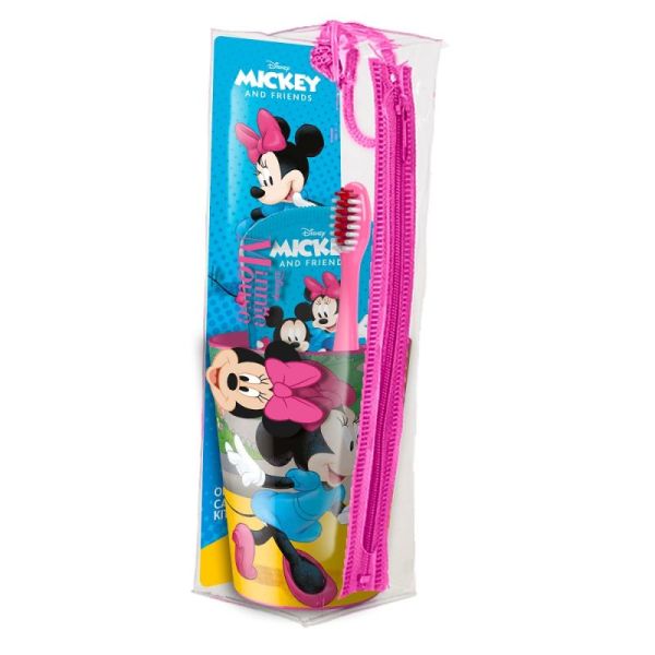 Minnie Mouse trousse de voyage (brosse à dents, verre, dentifrice 75 ml)