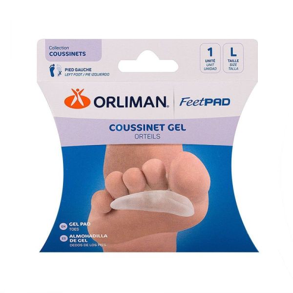 Feetpad 1 coussinet gel orteils pied gauche taille L