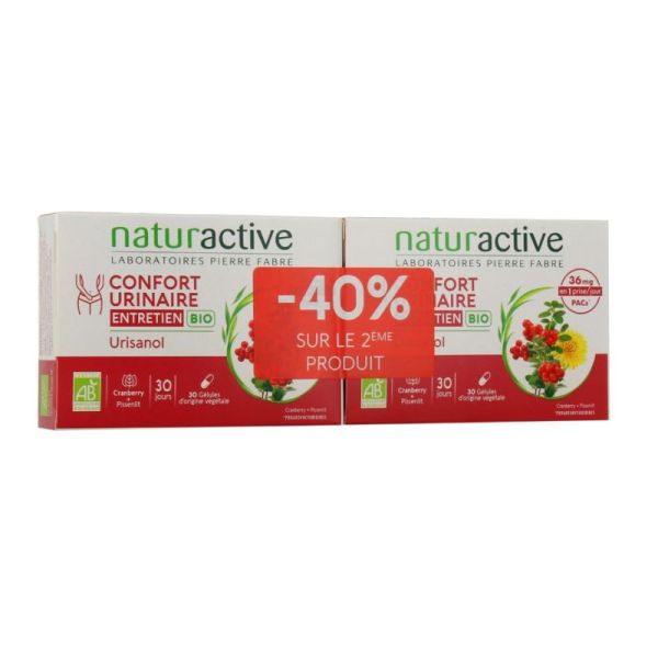Urisanol confort urinaire entretien bio 30 gélules - LOT DE 2