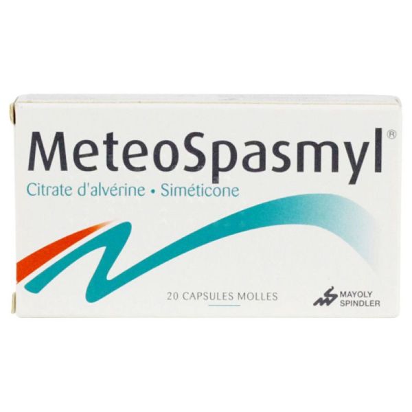 Meteospasmyl capsules pour douleurs intestinales (20 unités)