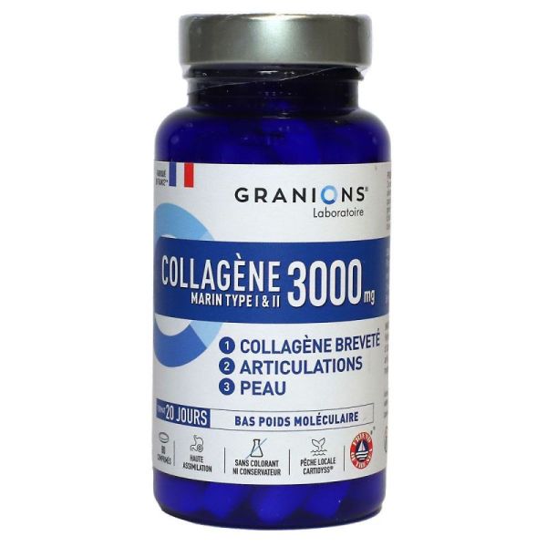Granions collagène marin type I et II (3000 mg - 80 comprimés)