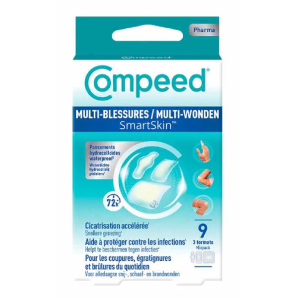 Pansements hydrocolloïdes multi-blessures 3 formats ( 9 pansements )