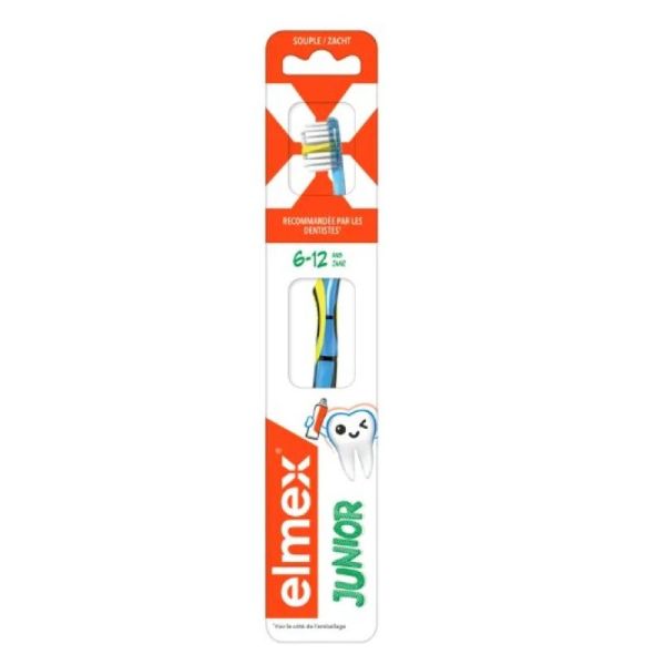 Elmex - Brosse à dents Junior 6-12 ans souple ( Coloris Aléatoires )