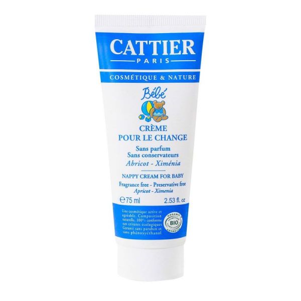 Cattier crème hydratante 75 ml pour les fesses de bébé