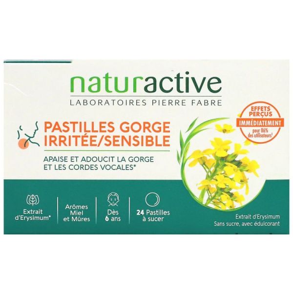 Naturactive pastilles gorge irritée/sensible (24 pastilles)