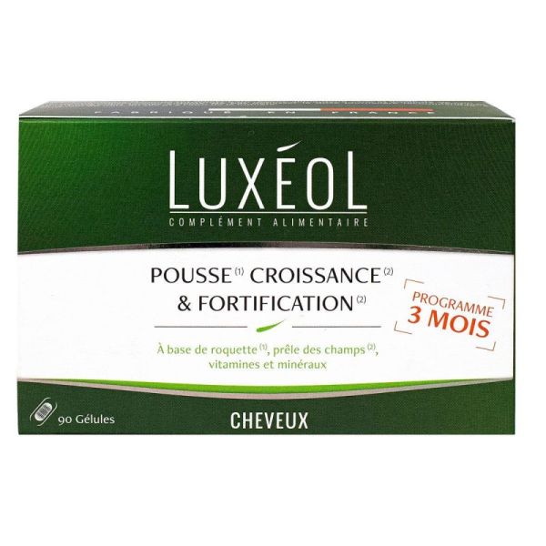 Luxeol gélules pousse croissance et fortification cheveux (90 unités)