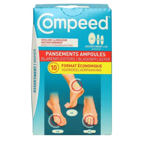 Compeed pansements ampoules assortiment (10 pièces)