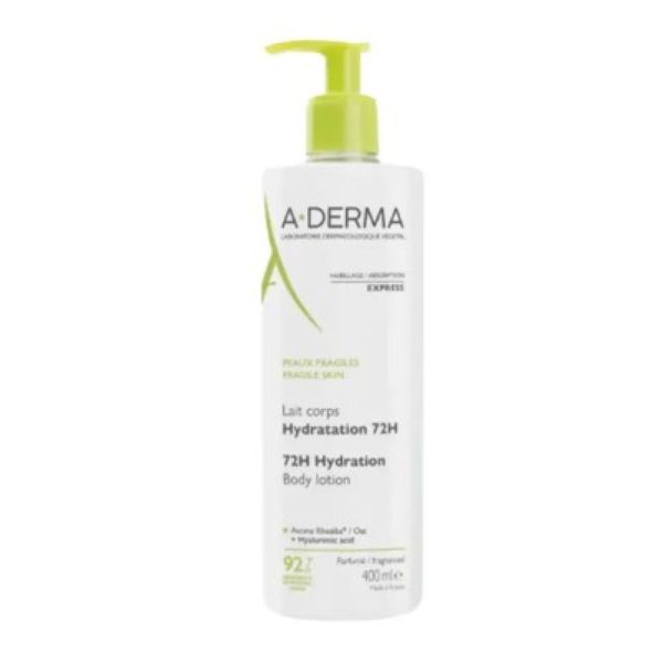 A-derma lait corps hydratation 72h 400ml