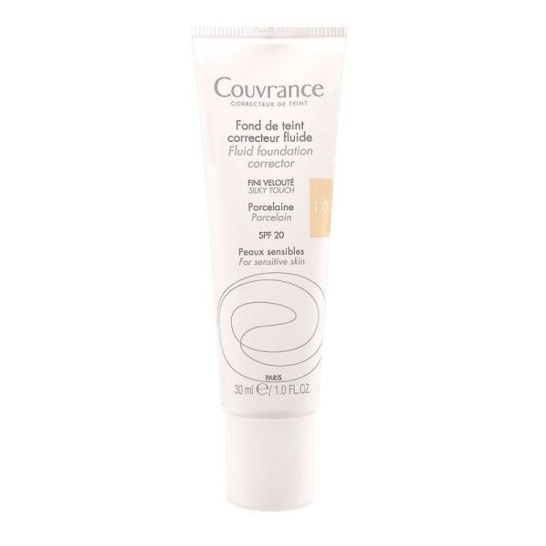 Avène fond de teint correcteur fluide Porcelaine N°1.0 (peaux très claires)