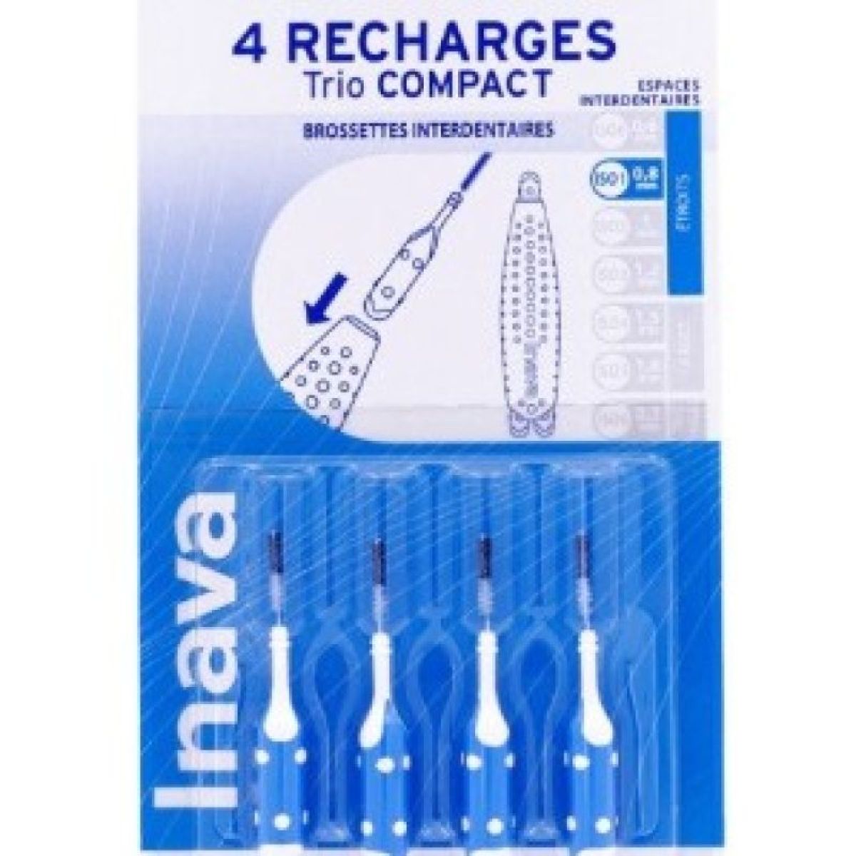 Inava Brossettes ISO 1 (0.8mm) – Nettoyage Interdentaire Précis
