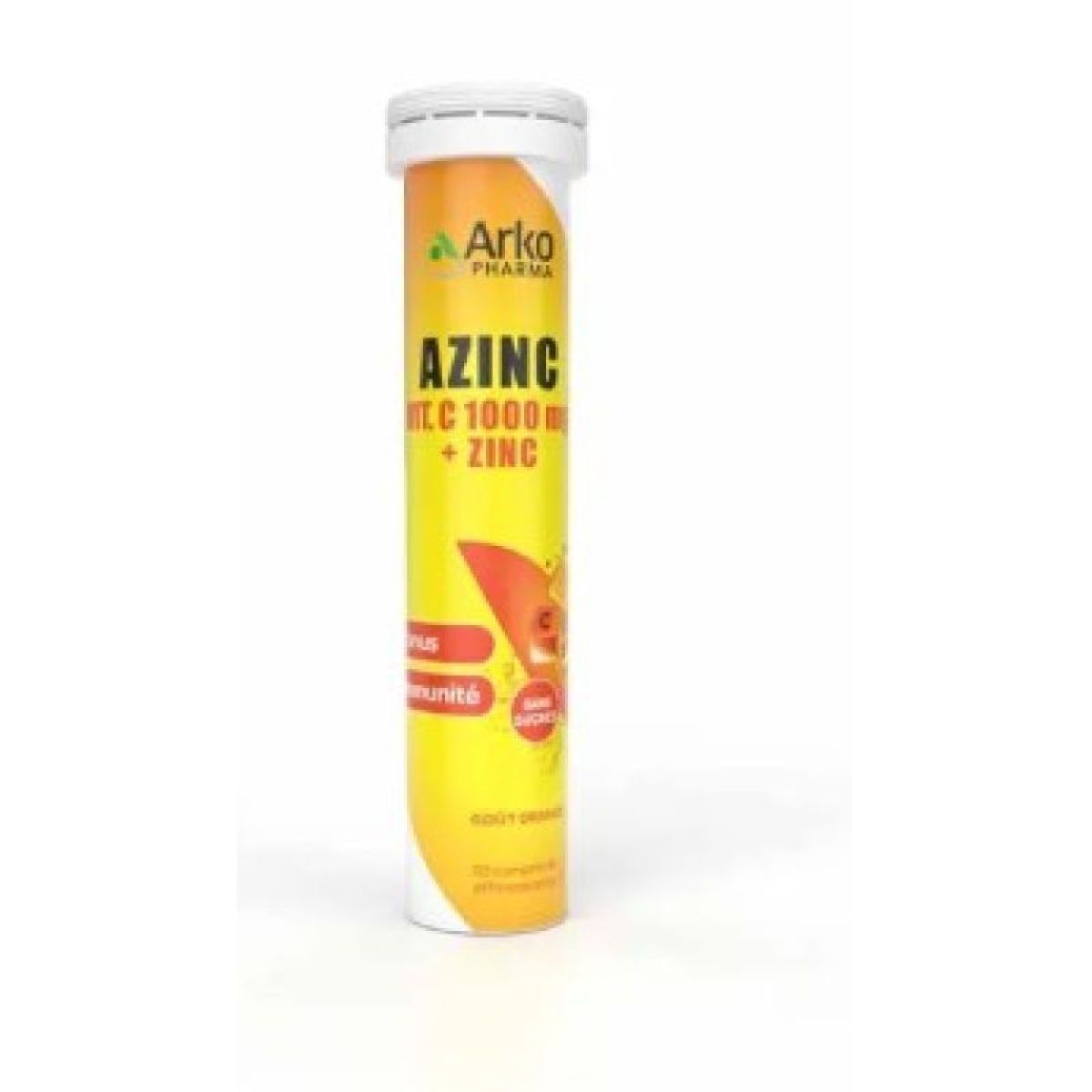 Arkopharma - Azinc vit C 1000mg + Zinc goût orange 20 comprimés ...