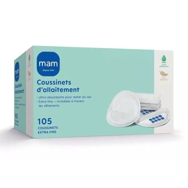 MAM - Coussinets d'allaitement x105 coussinets extra fins