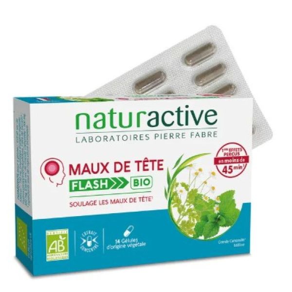 Naturactive - Maux de tête FLASH bio 14 gélules