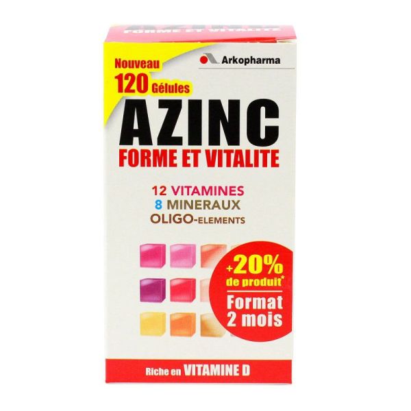 Arkopharma Azinc forme et vitalité gelule (120 unités)