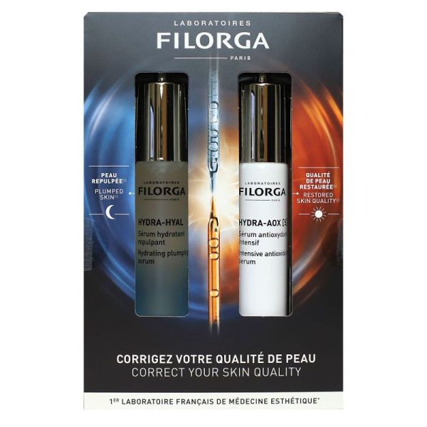 Filorga coffret duo de sérums hydratants et antioxydants