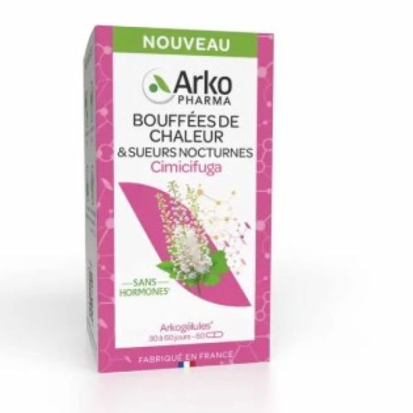 Arkogélules - Cimifuga bouffées de chaleur & sueurs nocturnes 60 gélules