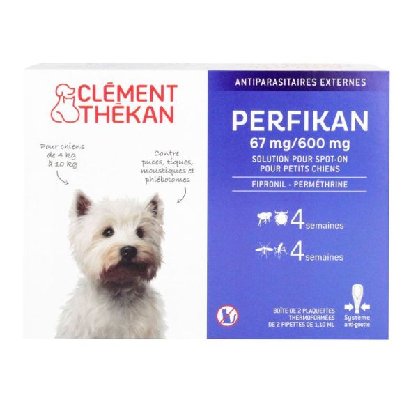 Perfikan pipettes antiparasitaires pour chiens (4 à 10 kg) - 67 mg
