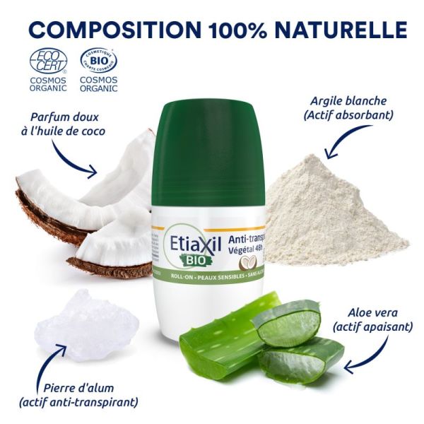 Etiaxil déodorant anti-transpirant végétal 48 h roll-on (50 ml)