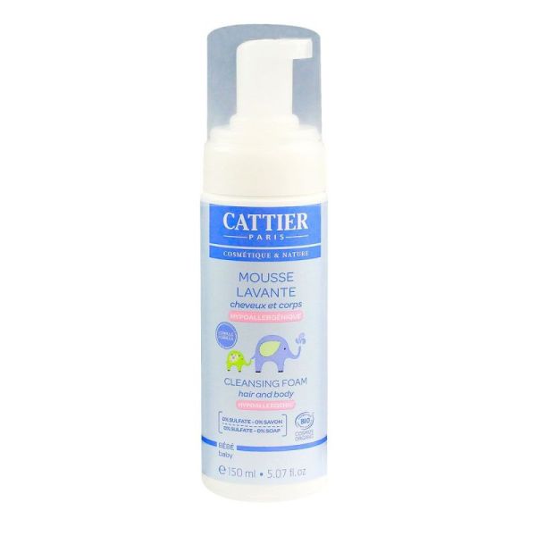 Cattier mousse lavante pour bébés 150 ml