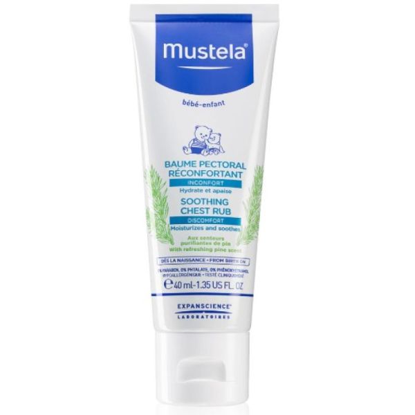Mustela - Baume pectoral réconfortant hydrate et apaise 40ml
