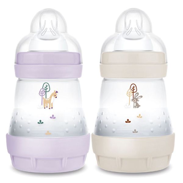 MAM biberon Easy Start anti-colique Lot de 2 (160 ml) lilas et sable
