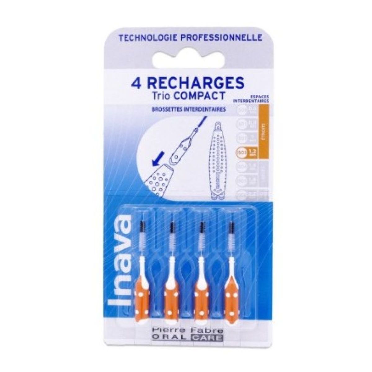Inava Brossettes ISO 3 (1.2mm) – Nettoyage Interdentaire Moyen