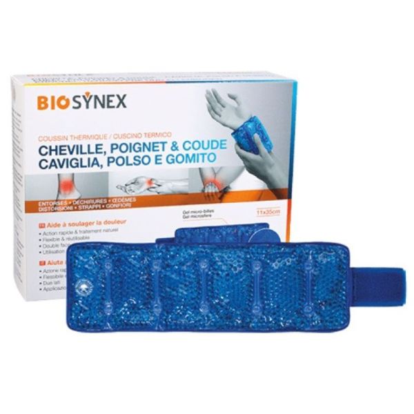 Biosynex - Coussin thermique cheville/poignet/coude 11x35cm