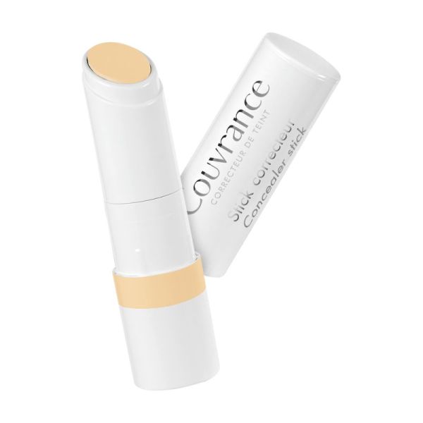 Couvrance stick correcteur jaune pour peaux sensibles avec protection solaire