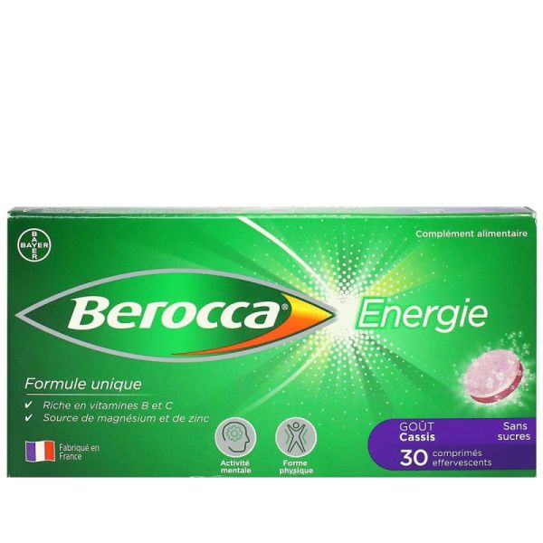 Berocca énergie comprimés effervescents cassis (30 unités)