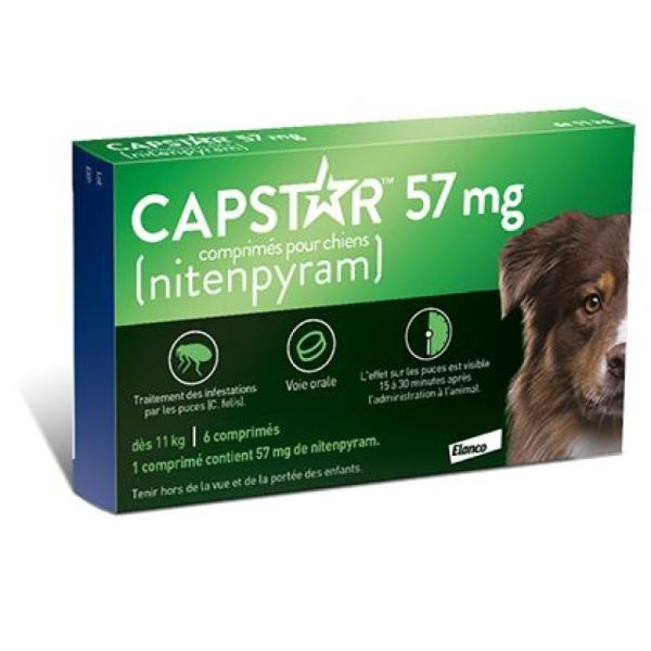 Elanco Capstar comprimés anti-puces (57 mg x 6)