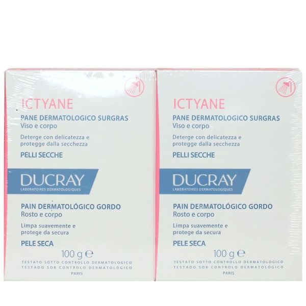 Ducray Ictyane pain dermatologique surgras Lot de 2 (2x100 g)