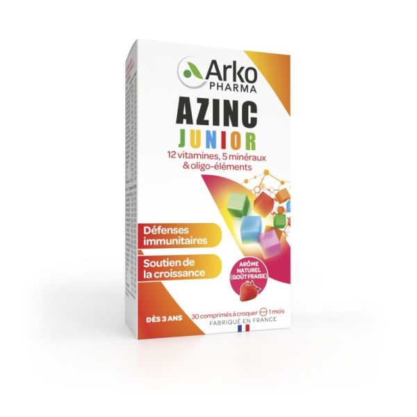 Arkopharma Azinc Junior Vitalité (30 comprimés à croquer fraise)