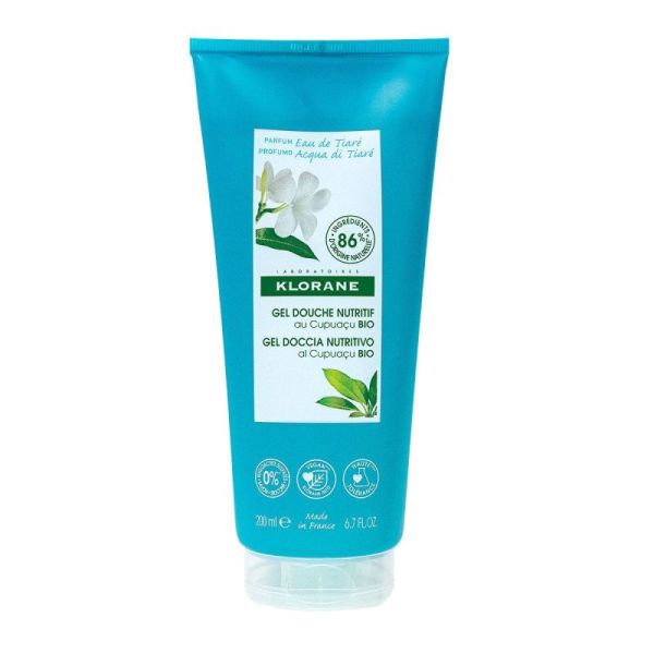 Klorane gel douche parfum eau de tiaré tous types de peaux