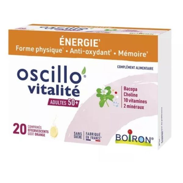 Boiron - Oscillo vitalité adultes 50+ 20 comprimés effervescents