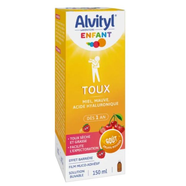 Alvityl sirop toux sèche et grasse dès 1 an (150 ml, goût fruits rouges)