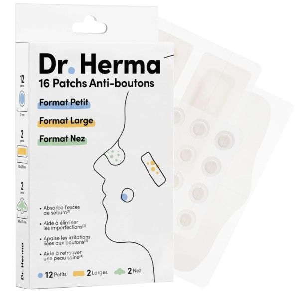 Dr. Herma patchs anti-acné mixtes x24