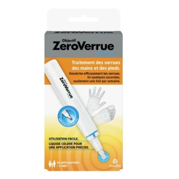 Objectif ZeroVerrue stylo C traitements des verrues des main et des pieds 30 applications