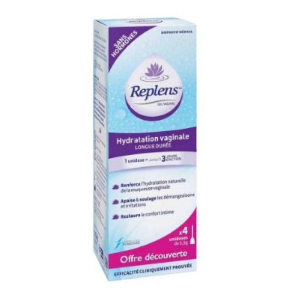 Fumouze - Replens hydratation vaginale 4 unidoses de 5.9g