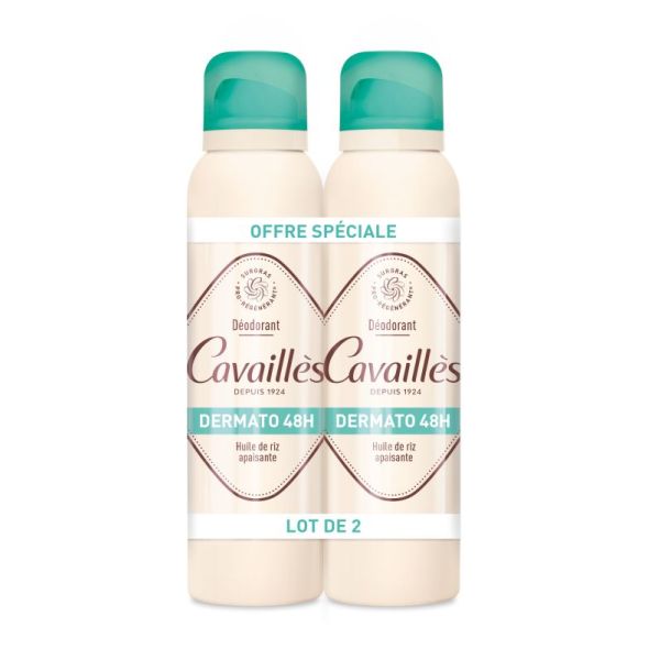 Rogé Cavaillès déodorant spray dermato 48h Lot de 2 (150 ml)