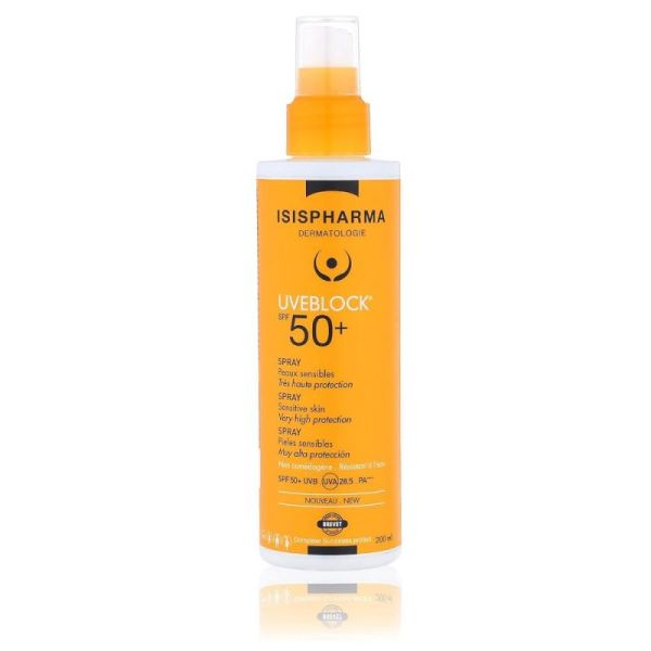 Uveblock spray solaire très haute protection SPF 50+ (200 ml)