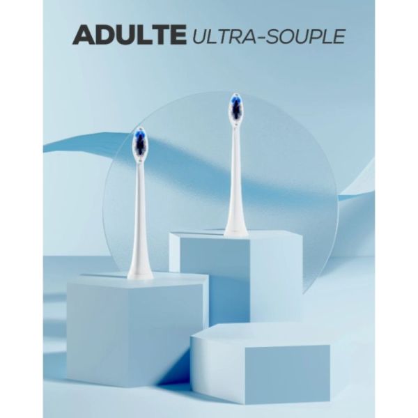 Neopulse - Têtes de brosse à dents éléctrique neosonic ULTRA-SOUPLE / BLANC x2