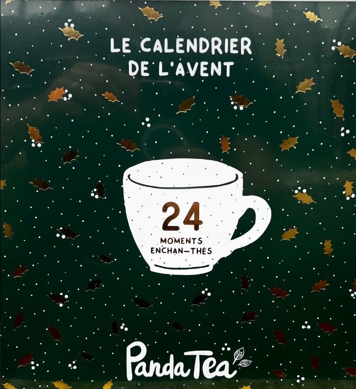 Calendrier De L'Avent 2025 Thés & Infusions Bio Panda Tea - Coffret 24 Sachets Mousseline, Cadeau Noël Pour Femme Et Homme